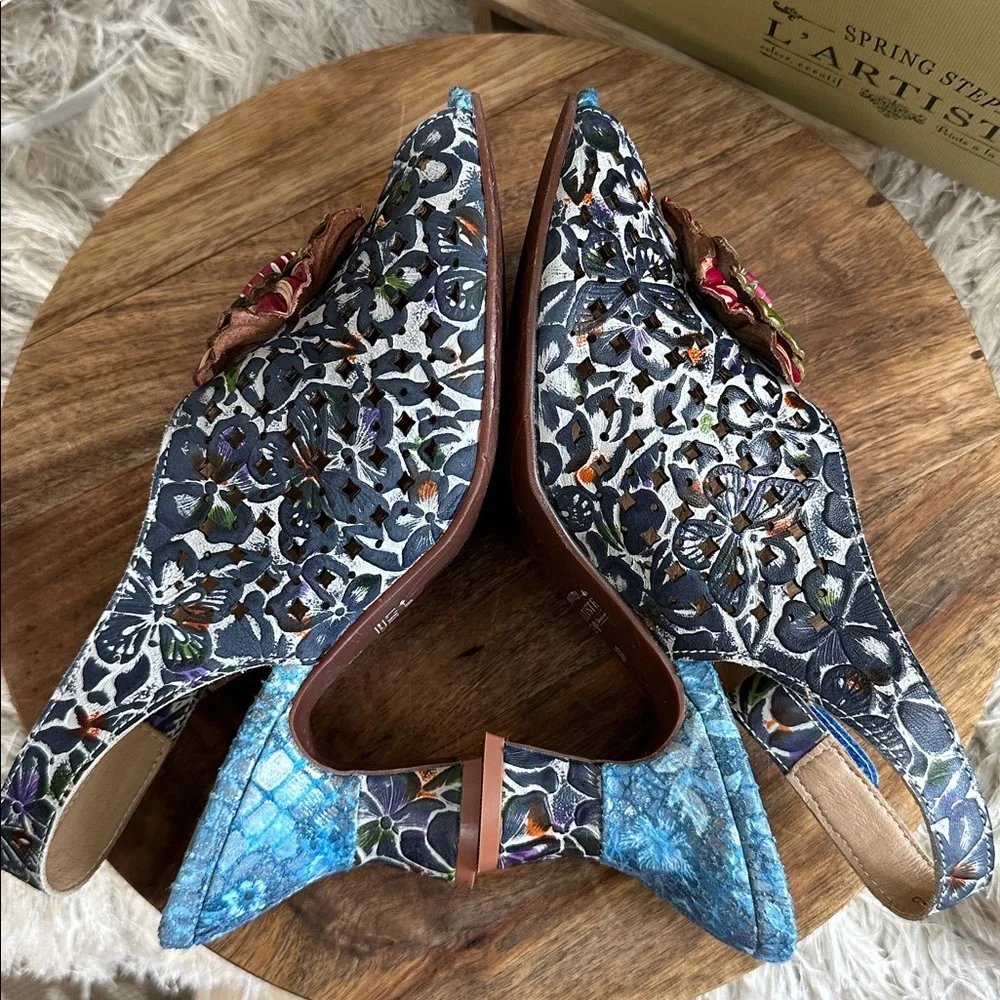 L'Artiste Women's Arautre Slingback Sandal Size 38 US 7 1/2-8 Art To Wear - Picture 7 of 17